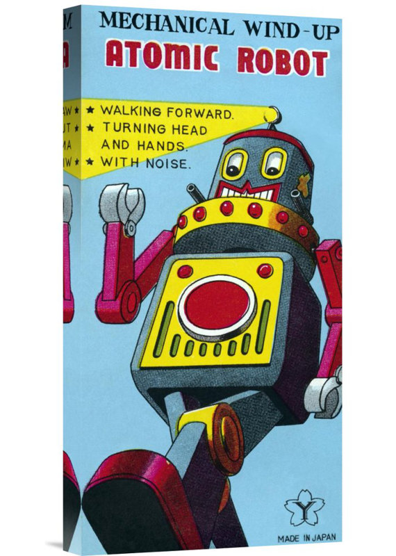 " Mechanical Wind-Up Atomic Robot " Print