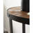 Console demi-ronde Gerhardt en brun rustique, noir