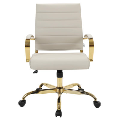 Fauteuil de bureau pivotant en cuir Naudain