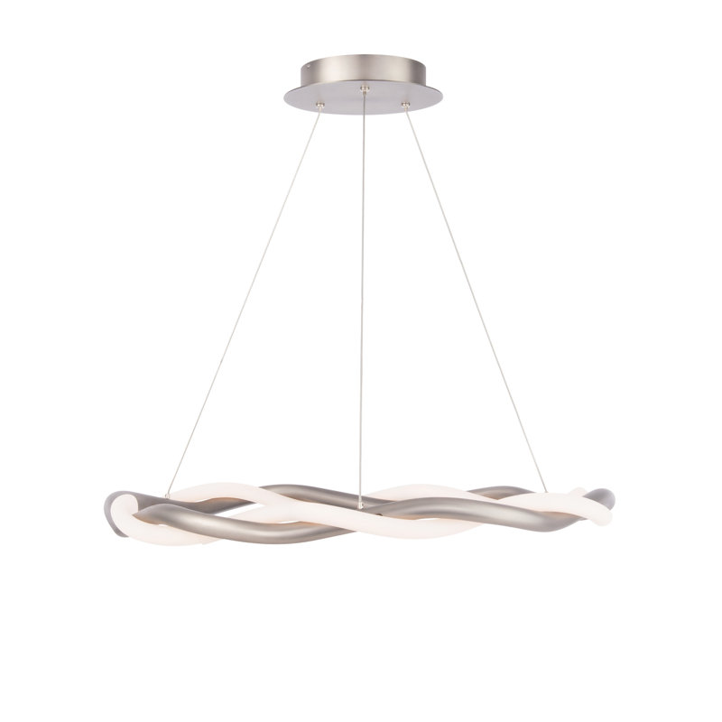 Luminaire suspendu 28 "Escapade à DEL 3000K, Nickel brossé