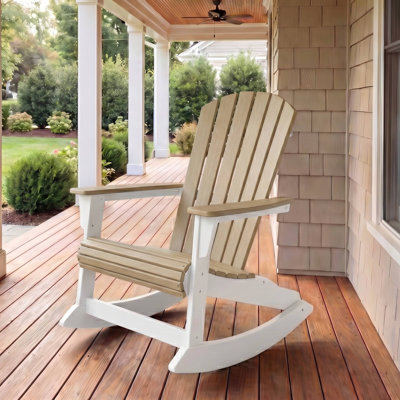 Chaise berçante Benno Adirondack, blanc