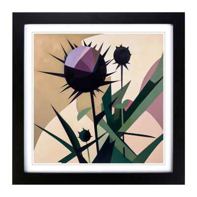 Thistle Suprematism No.5 - Framed Print