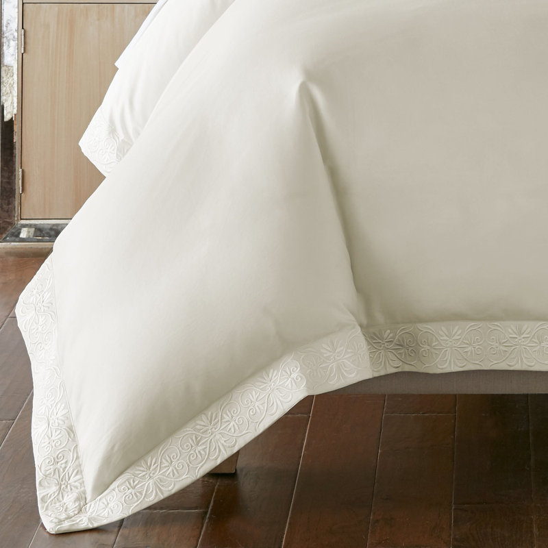 Ariane Duvet Cover Set, Queen Duvet Cover + 2 Standard Sham, Ivory