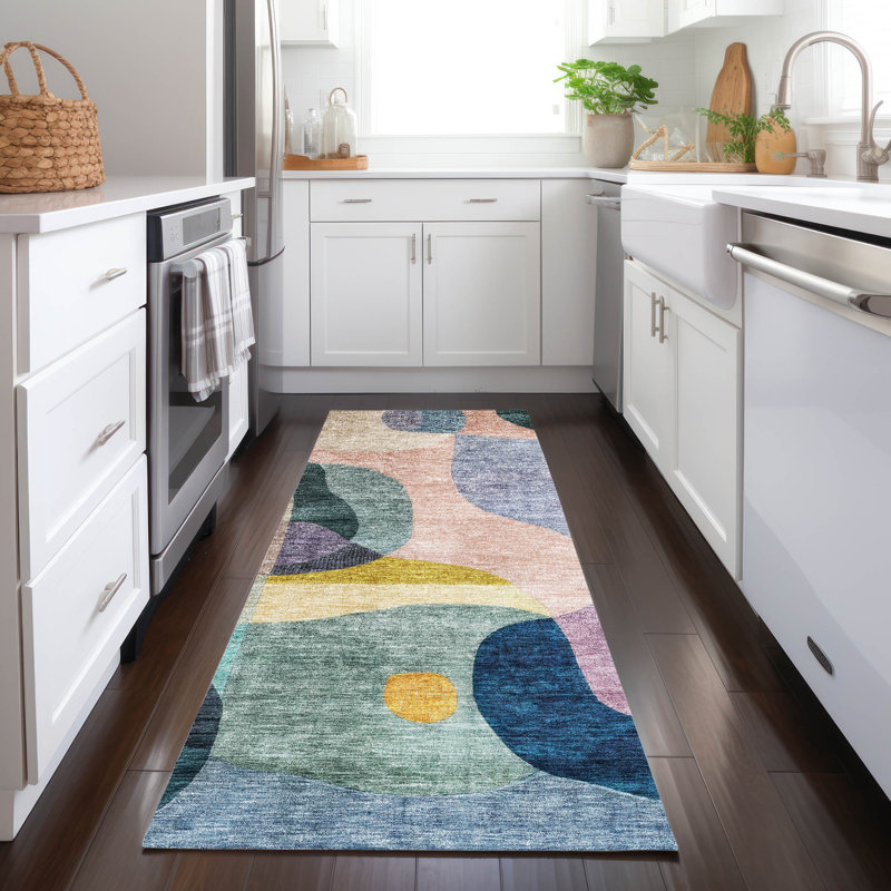 Tapis vert intérieur / extérieur lavable à la machine Chantille ACN1119, Tapis de couloir 2 pi 3 po x 7 pi 6 po