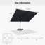 3.3m x 2.5m Rectangular Cantilever Parasol-1311011525