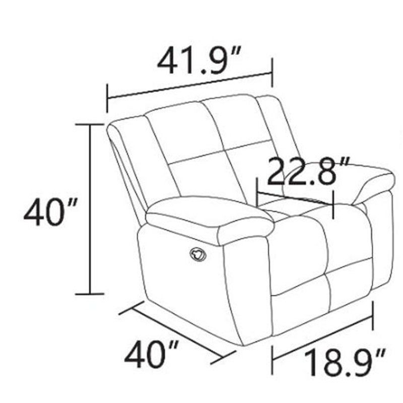 BLACK COFFEE Cashmere Fleece Living Room Recliner Intelligent Chair, Brown Fabric