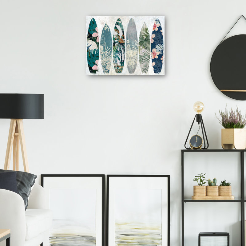 Impression sur toile, "Surf Patterns" par Studio Arts, H 11 po x l 14 po