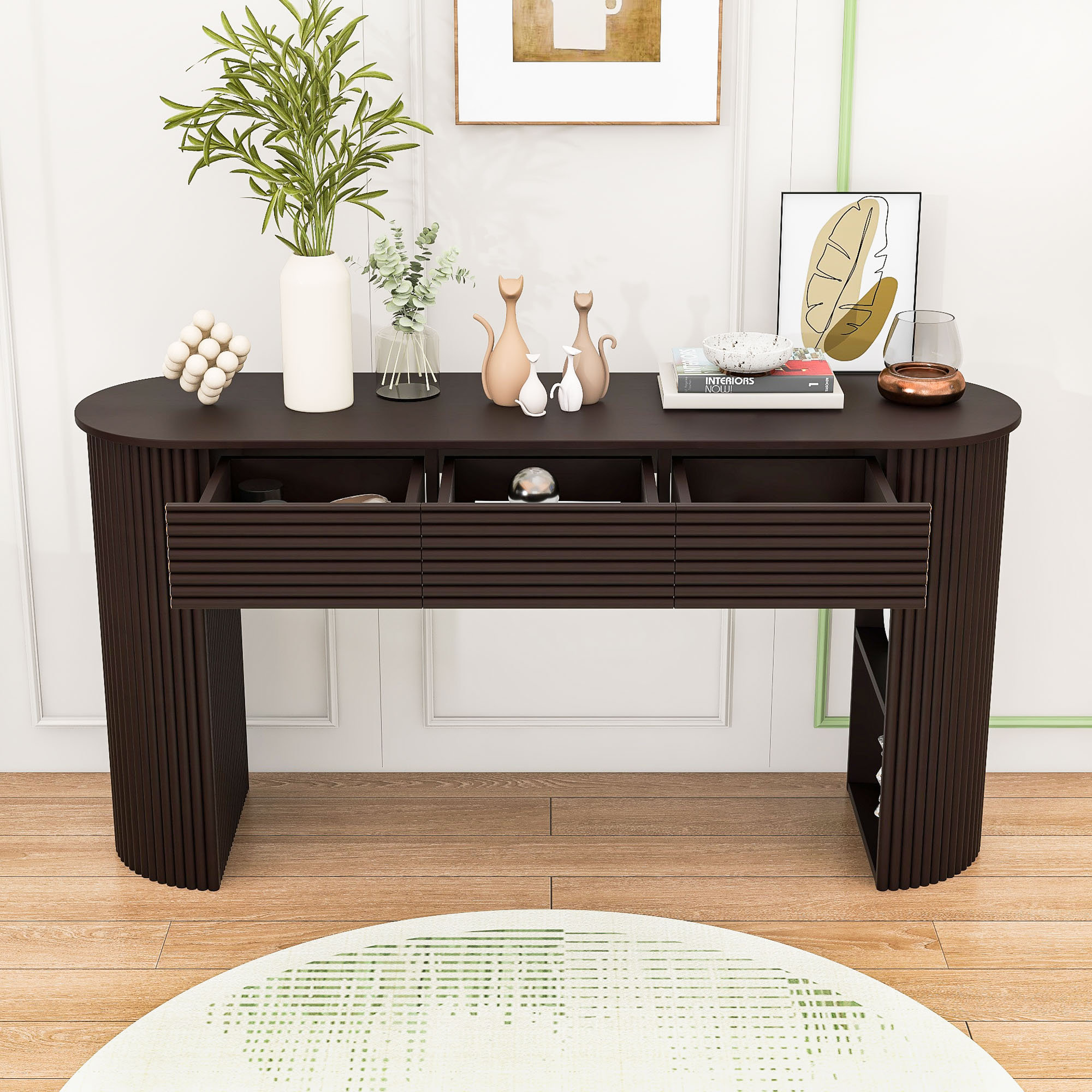 Wayfair Console Latitude Run® Elegant Entryway Console Table with Smart Storage ...