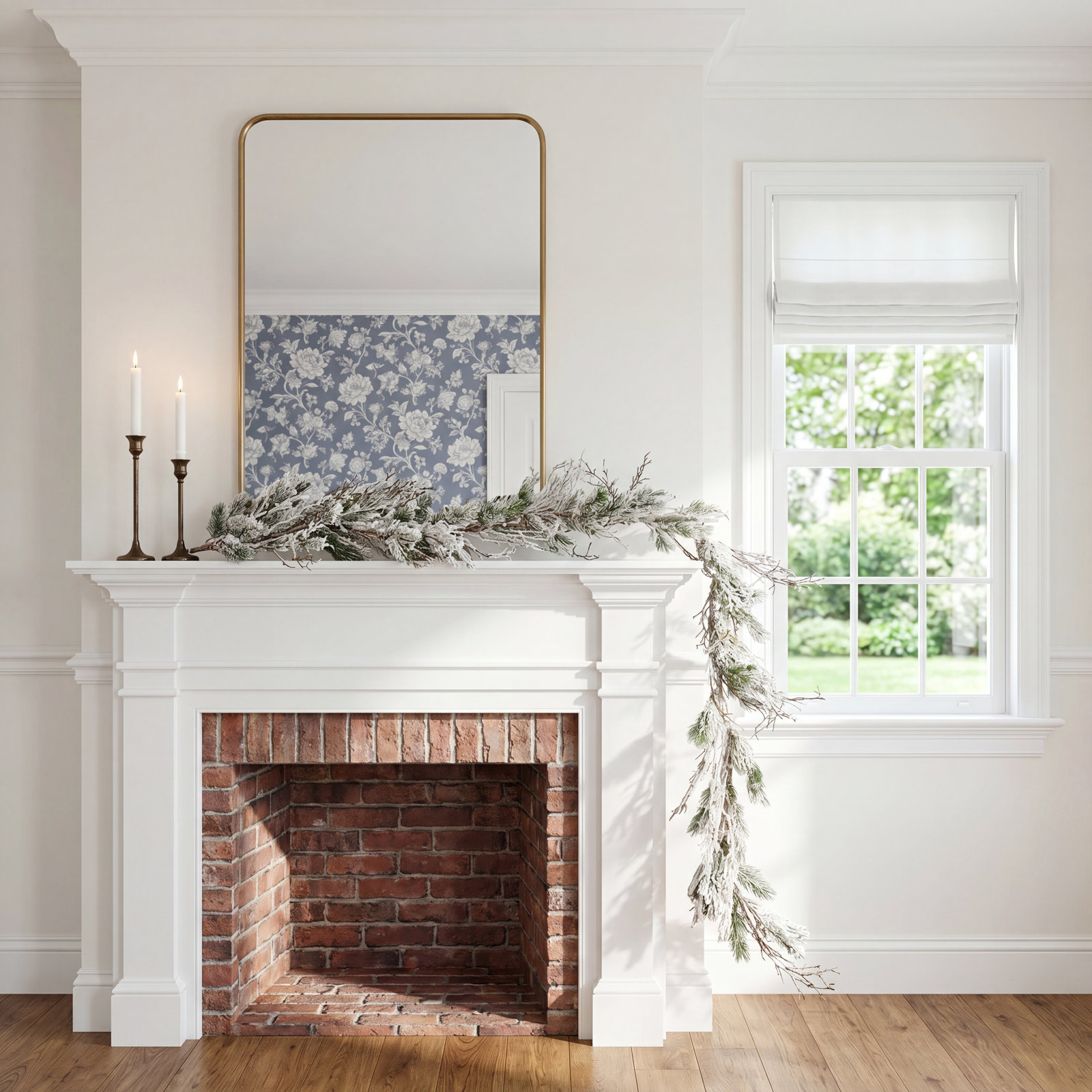 108" Frosted Pre-Lit Twig Garland