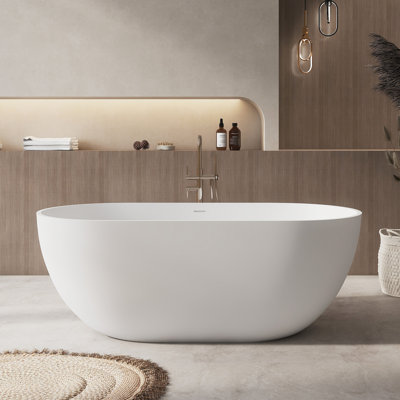 Baignoires de trempage profondes à surface solide 59 po x 30 po Fslefay