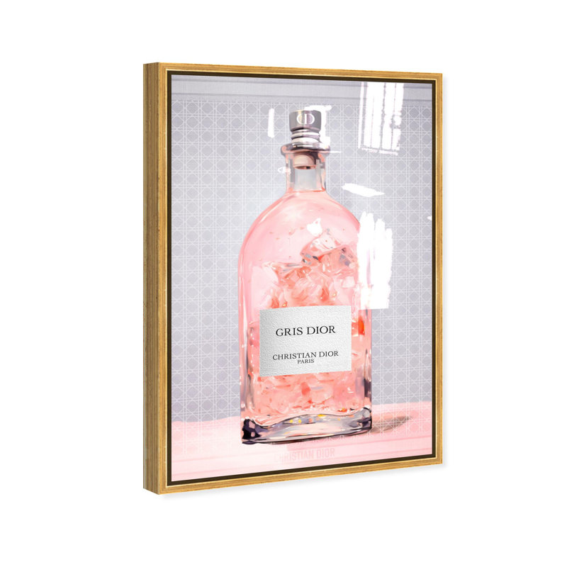 Oliver Gal Parisian Summer Cooler Fashion and Glam - Hand-Applied Glass Coat Framed Canvas Art, 24" H x 16" W, Silver