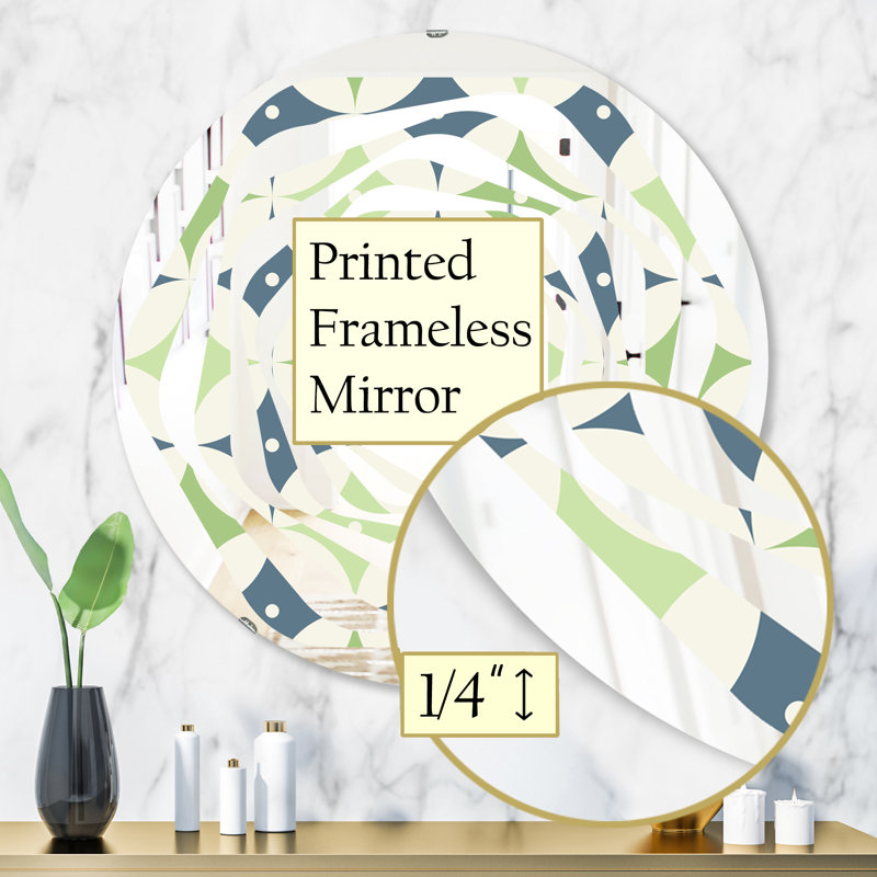 Miroir mural Whirl, H 31,5 po x l po, Conception géométrique tourbillon