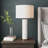 Afton White Alabaster Table Lamp