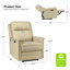 Fauteuil inclinable électrique en cuir véritable avec garniture cloutée et port USB intégré-86661606