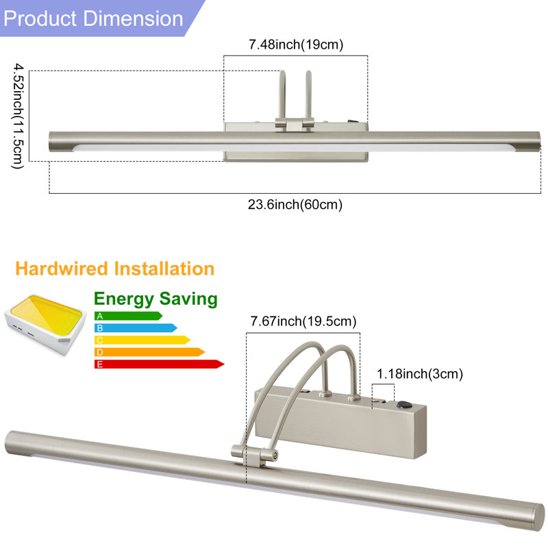 Iron LED Flush Mounted Sconce, Nickel