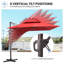 9' X 11' Double Top Cantilever Umbrella With Weighted Base-1089490264
