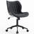 Maddoux Armless Swivel Office Chair Faux Leather Upholstered Waterproof Desk Chair Ergonomic Adjustable Computer Chair-264647575