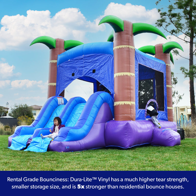 Enchanted Forest Blue and Purple Commercial Grade Bounce House