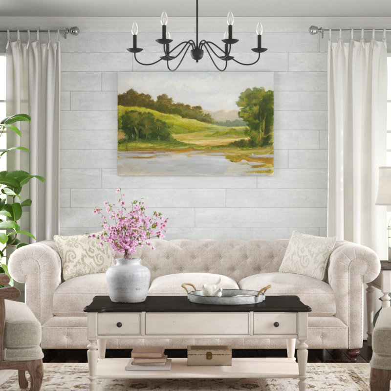«Spring Light I», peinture sur toile, H 32 po x l 48 po