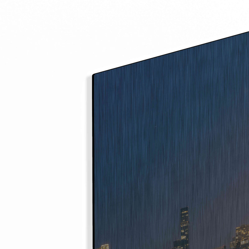 «Night Night Chicago», art mural en métal, H 24 po x l 48 po
