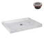 Base de douche en acrylique mat en marbre avec drain central Streamline 48 po x 36 po Streamline-118934449-118934447