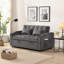 Canapé-lit avec couchette gris anthracite
