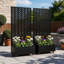 Tinsley Metal Planter Box With Trellis And Wheels-292967088-285462063