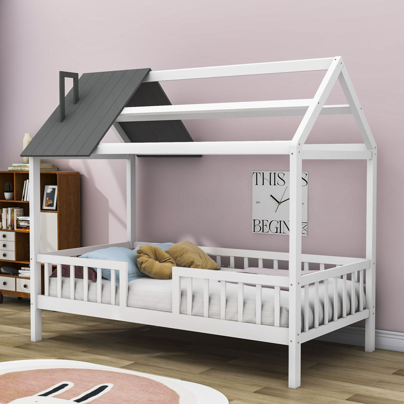 Turnalar Twin House Bed by Harper Orchard, White