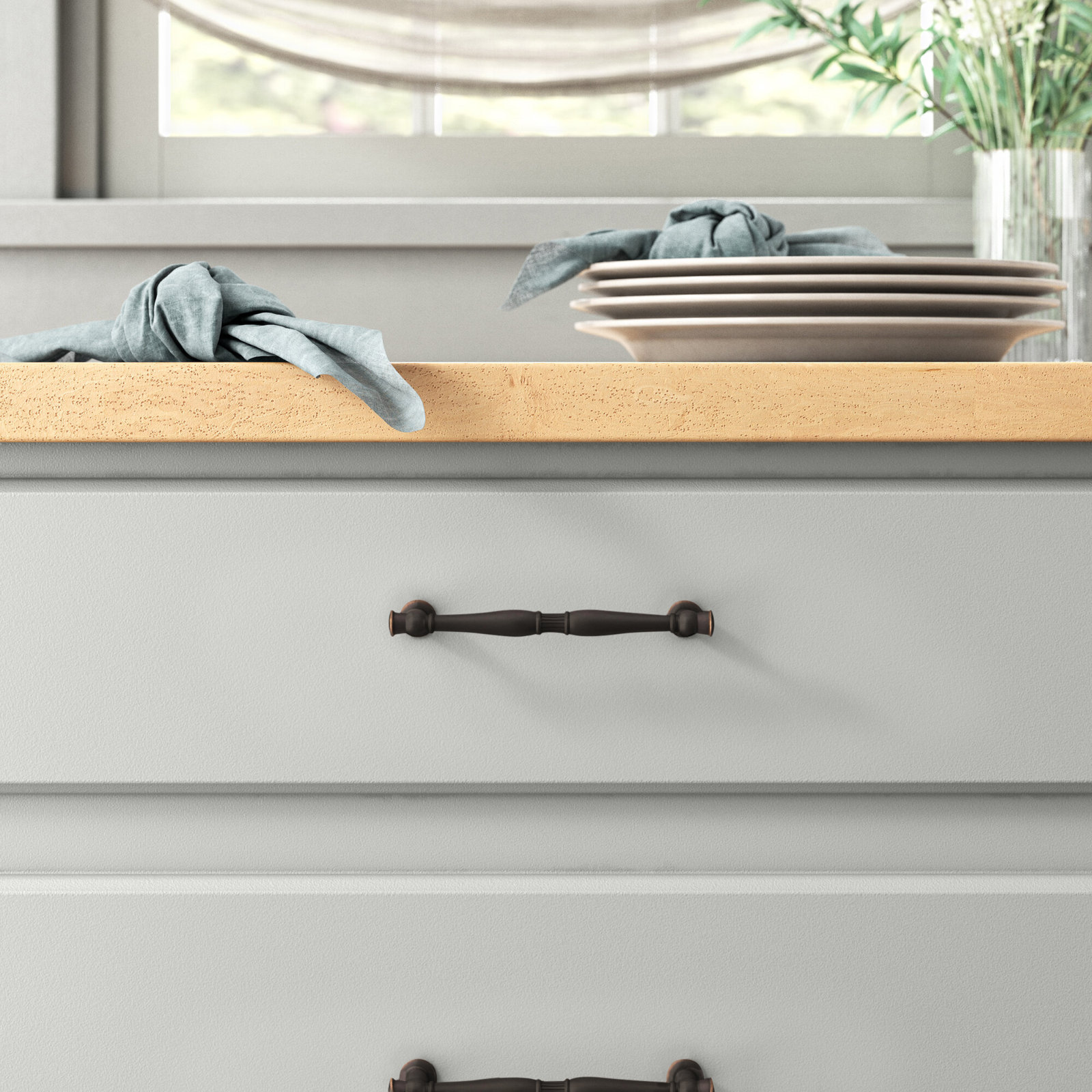 Crawford Bar Cabinet Pull, Oil Rubbed Bronze, 5.06"
