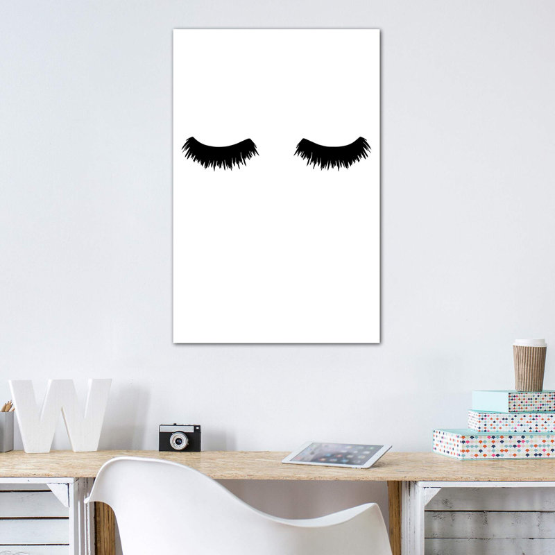 Lash Bold - impression d'art graphique, Toile tendue, Pas de tapis, H 12 po x l 8 po x P 0,75 po