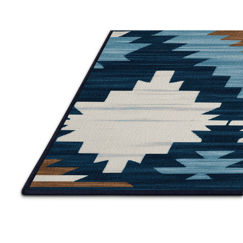 Tapis de style sud-ouest à six nuages de pluie Hopi Ginza, Rond 6 pi