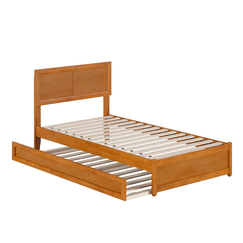 Lit plateforme Astley, Simple, Caramel clair