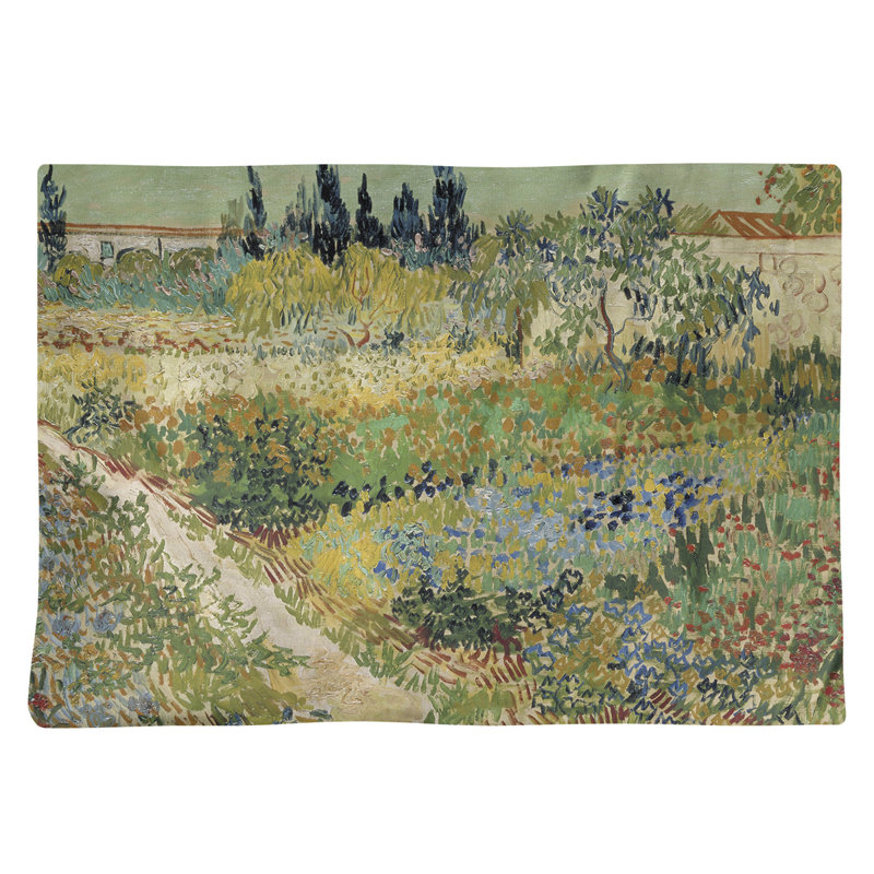 Napperon Vincent Van Gogh, Rouge / bleu / brun, Polyester sergé, Rectangle