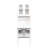 White Fold-out Desk With Storage Shelf And Drawer - Ideal For Home Office Decoration Convertible Cabinet Functional Use