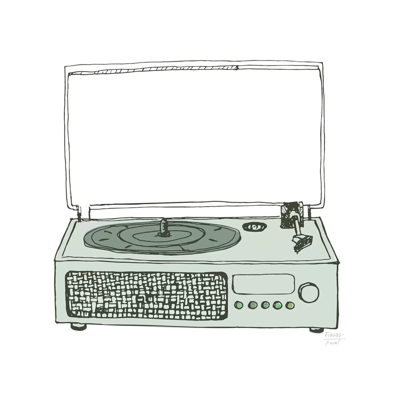 Victrola Record Player - Print on Canvas, Wrapped Canvas, 93.98cm H x 93.98cm W x 1.91cm D