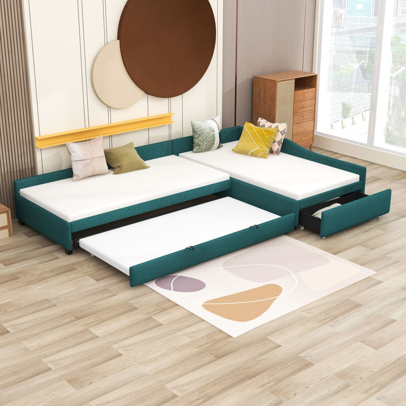 Schock Upholstered Daybed, Green