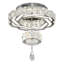 Lustre moderne en cristal argenté D15'', plafonnier encastré, petit lustre pour chambre, salon, salle à manger ou couloir