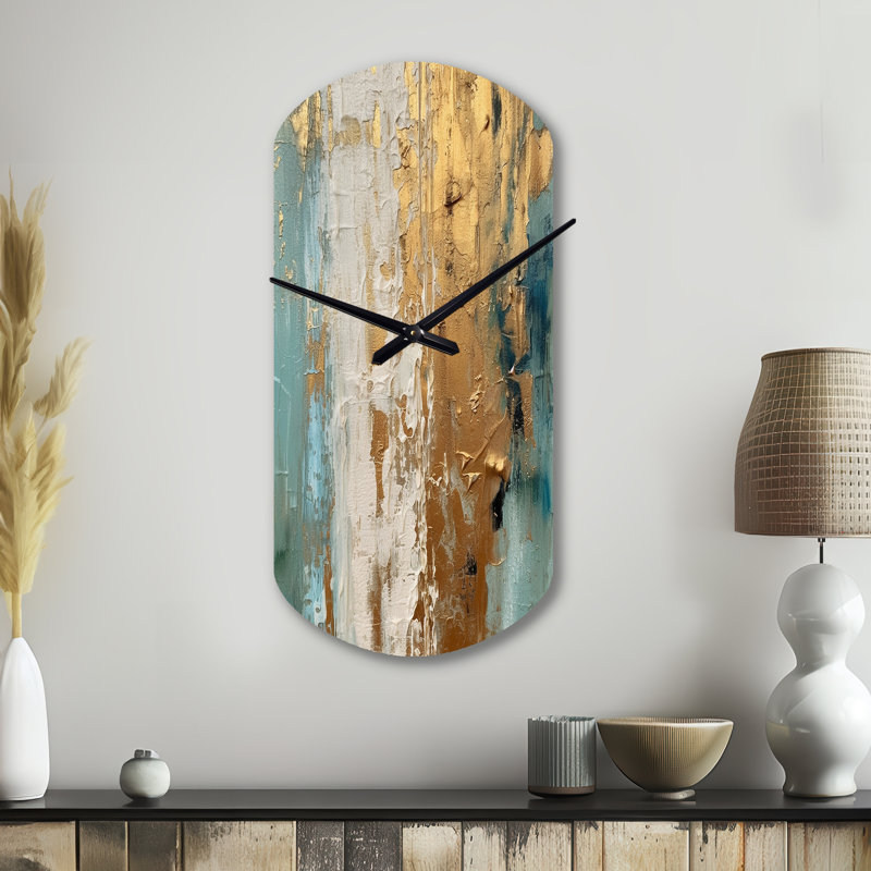 Horloge murale en métal Gilded Daydreames VII - Minimalisme, Grand