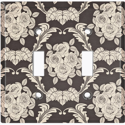 Patterned 2 - Gang Toggle Light Switch Standard Wall Plate