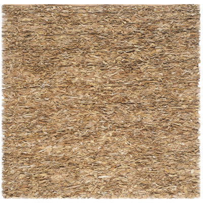 Assar Handmade Shag Light Gold Area Rug