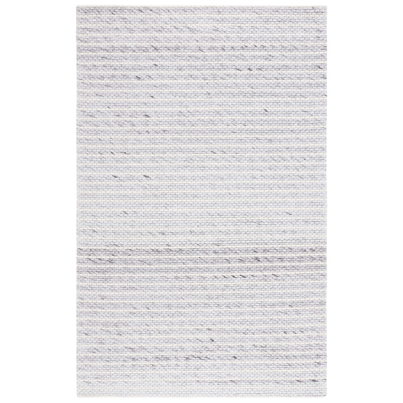 Marbella Hand Woven Wool And Cotton With Latex Solid Color Rug, Rectangle 4' x 6'