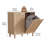 Tilt-Out 2-Compartment Laundry Hamper Cabinet,with 2 Hamper.Natural
