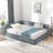 Full Size Upholstered Tufted Storage Bed Frame With Mid-Century Design And Built-In Drawers-1840217661-1840217659