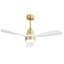 Ventilateur de plafond moderne à 3 pales 48 po avec télécommande et ensemble d'éclairage Nicola-129662912