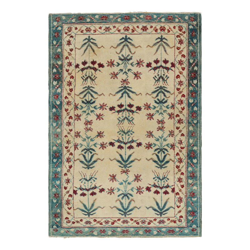 One-of-a-Kind 3’x4’7 Hand Knotted Area Rug