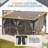 Lean-To Wall-Mounted Pergolas With Curtains And Netting-122684179