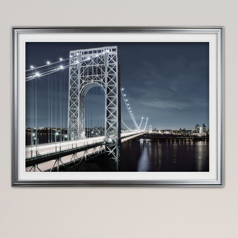 " NYC At Dusk ", Silver, 30" H x 40" W x 1.5"