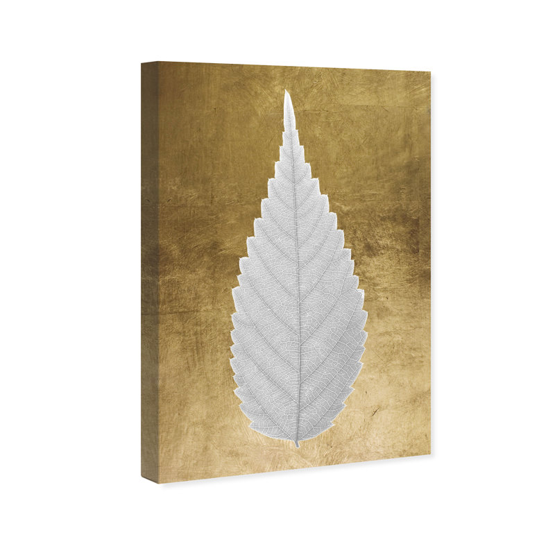" Leaf In Gold II ", Wrapped Canvas, 54" H x 36" W