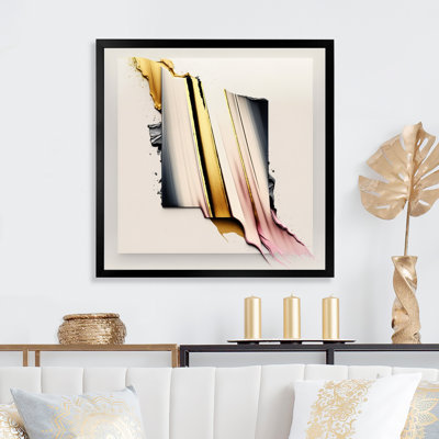 «Abstract Geode Watercolor Gold III», reproduction sur toile