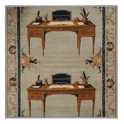 Tapis brun français lavable à la machine